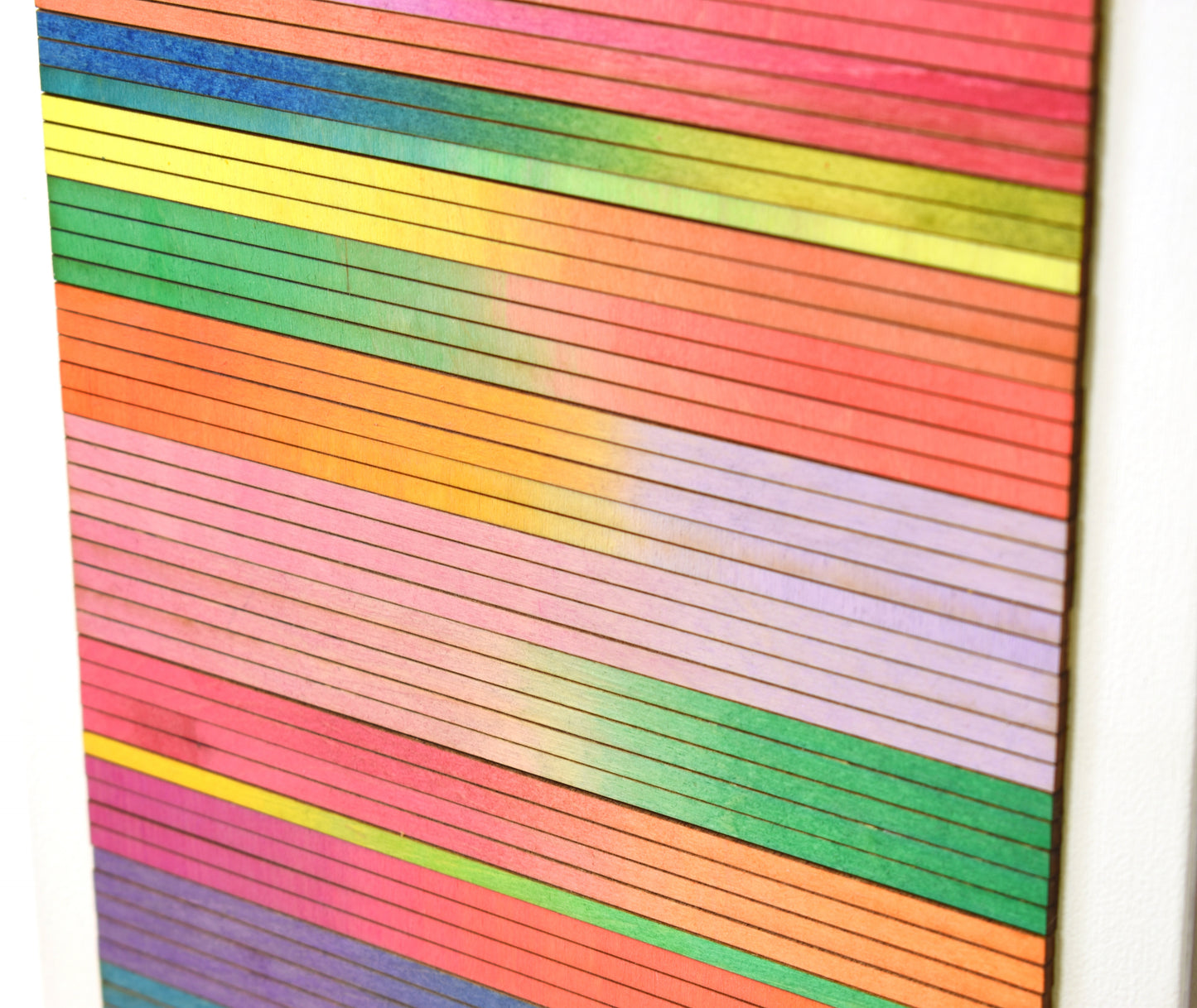 Irregular Narrow Stripe Colour Study Painting, Landscape Ombre