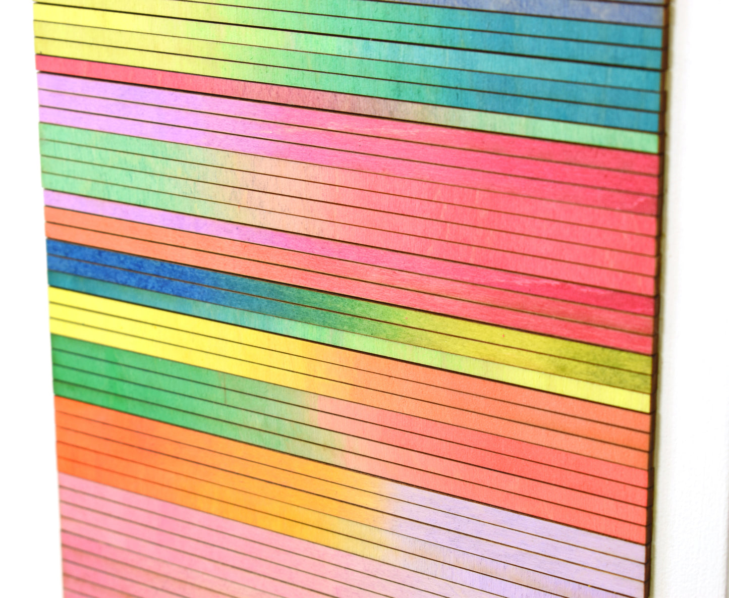 Irregular Narrow Stripe Colour Study Painting, Landscape Ombre