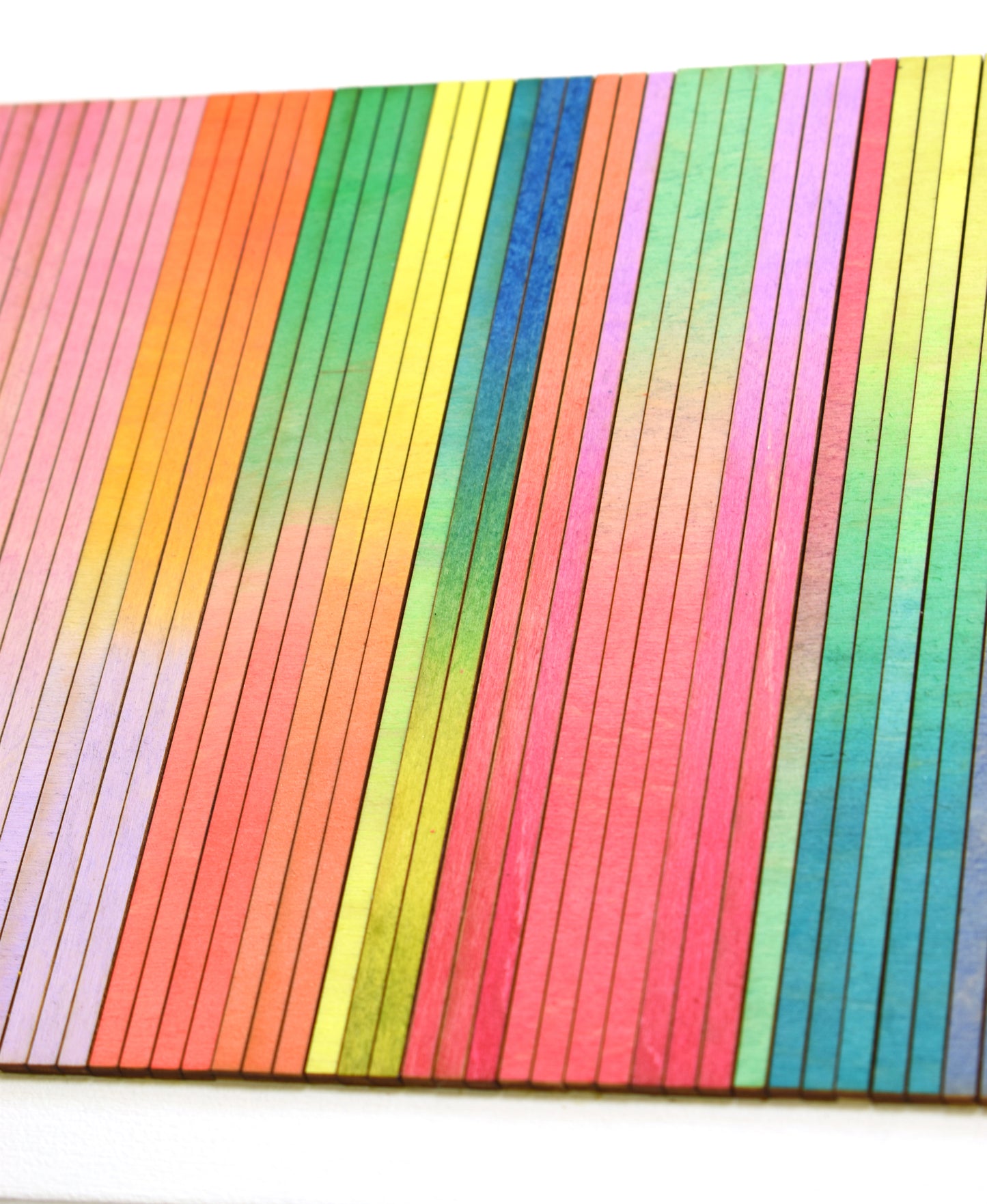 Irregular Narrow Stripe Colour Study Painting, Landscape Ombre