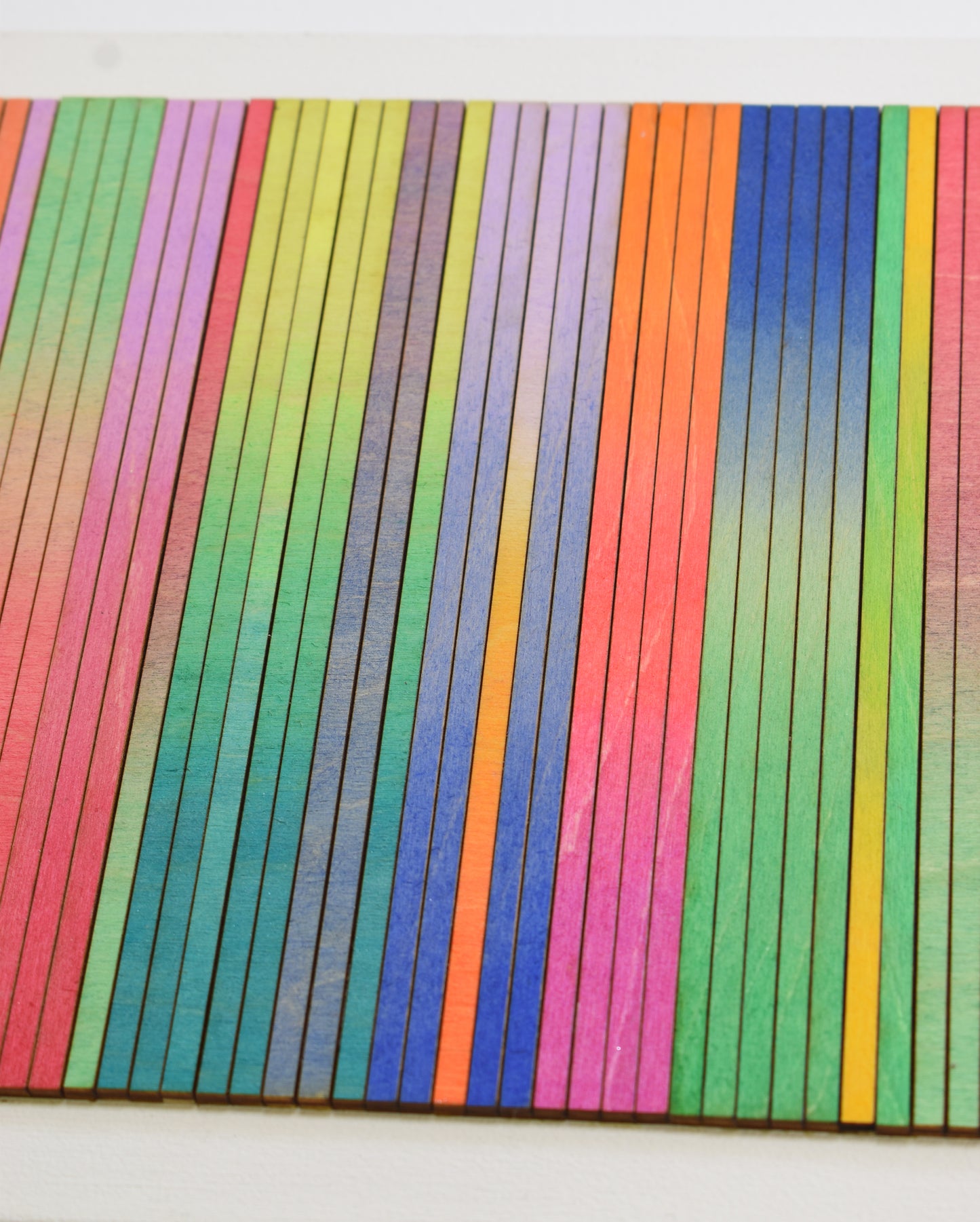 Irregular Narrow Stripe Colour Study Painting, Landscape Ombre