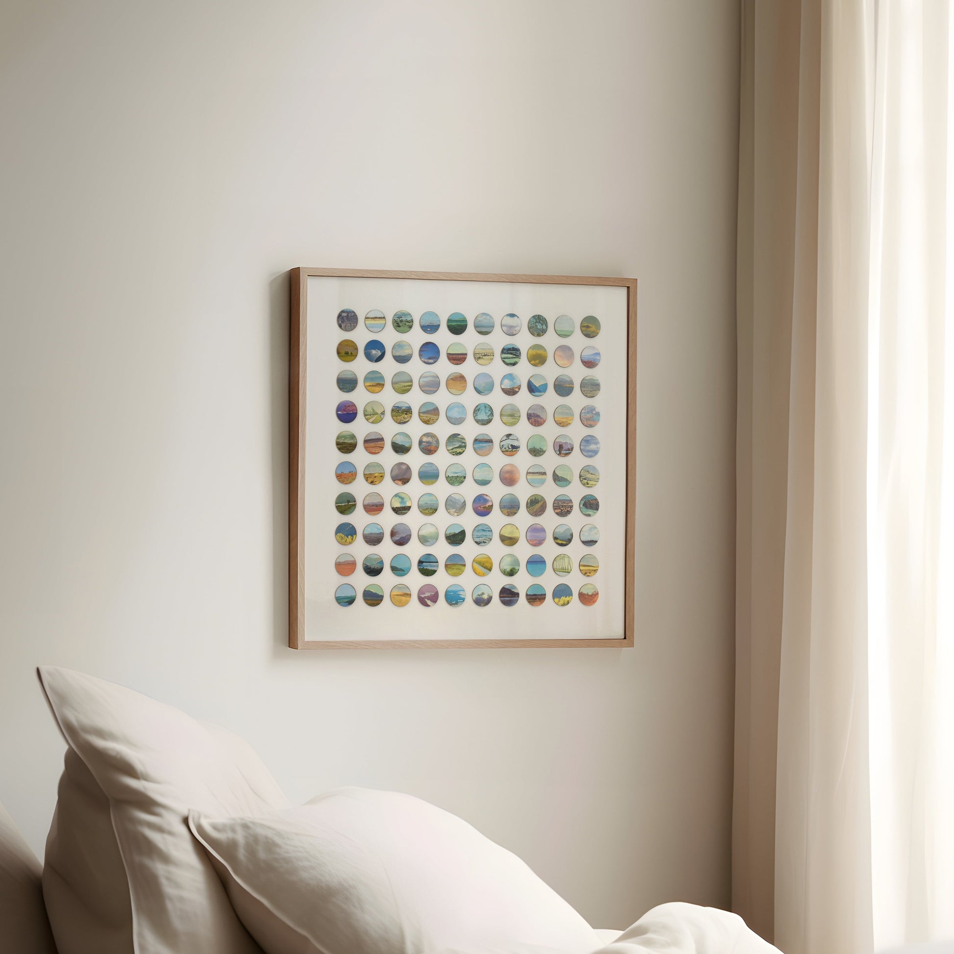 landscape wall art dots 