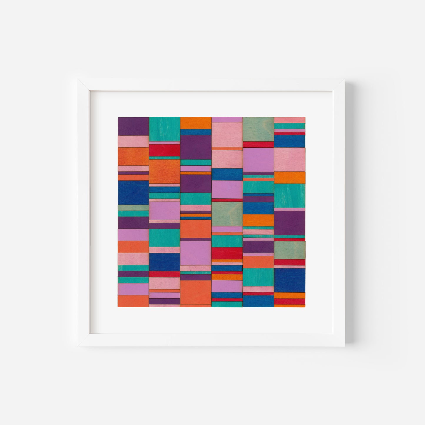 Intersecting Stripe Block Colour Study Print