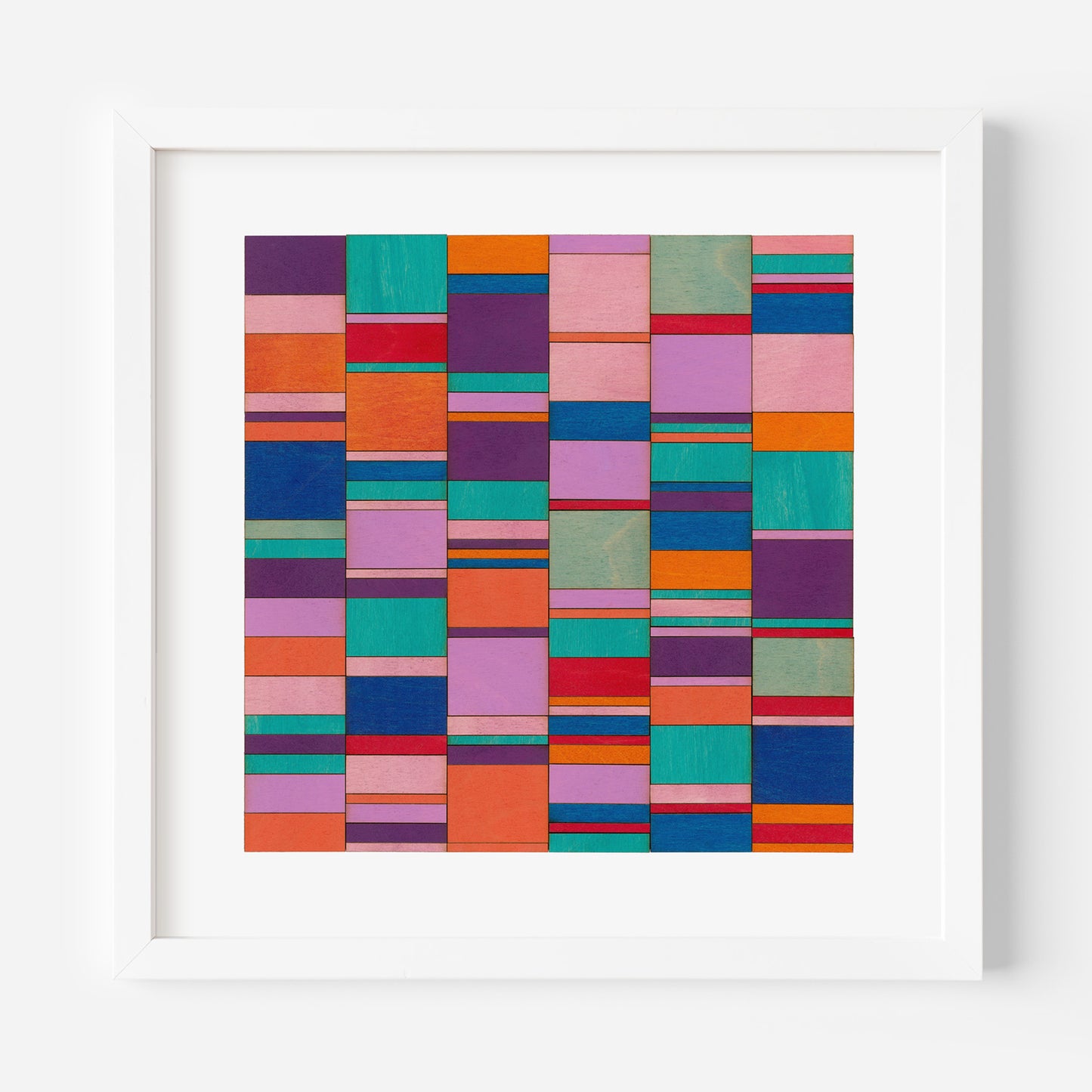Intersecting Stripe Block Colour Study Print