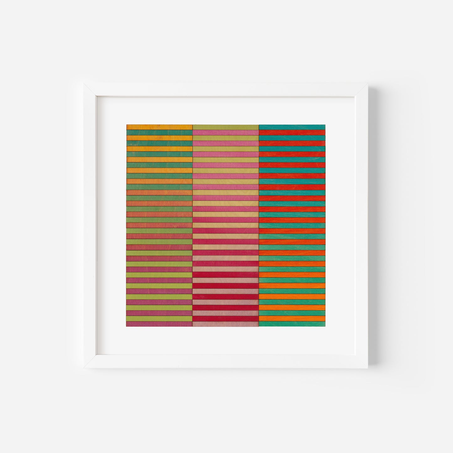 Purple Red Stripe Colour Study Print