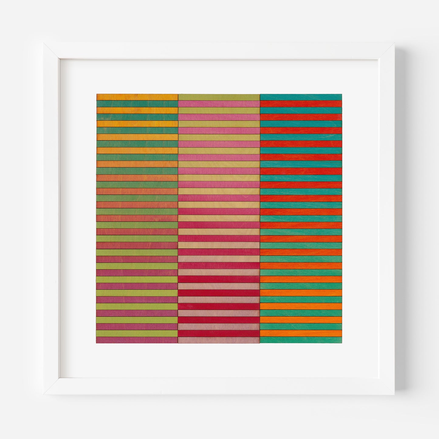 Purple Red Stripe Colour Study Print