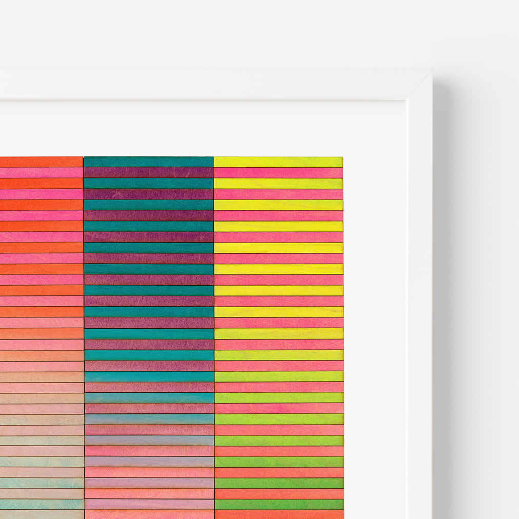 Seattle Stripe Colour Study Print