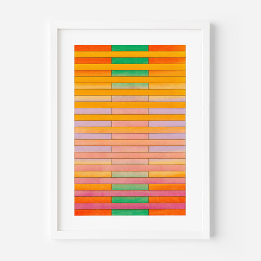 New York Stripe Colour Study Print