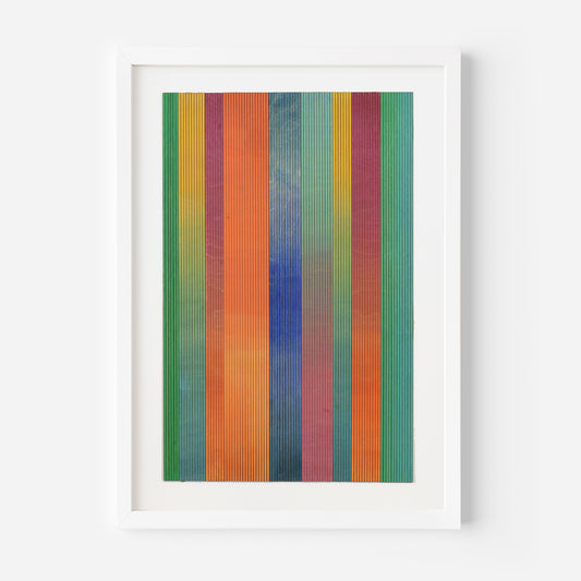 Narrow Stripe Colour Study Painting, Portrait