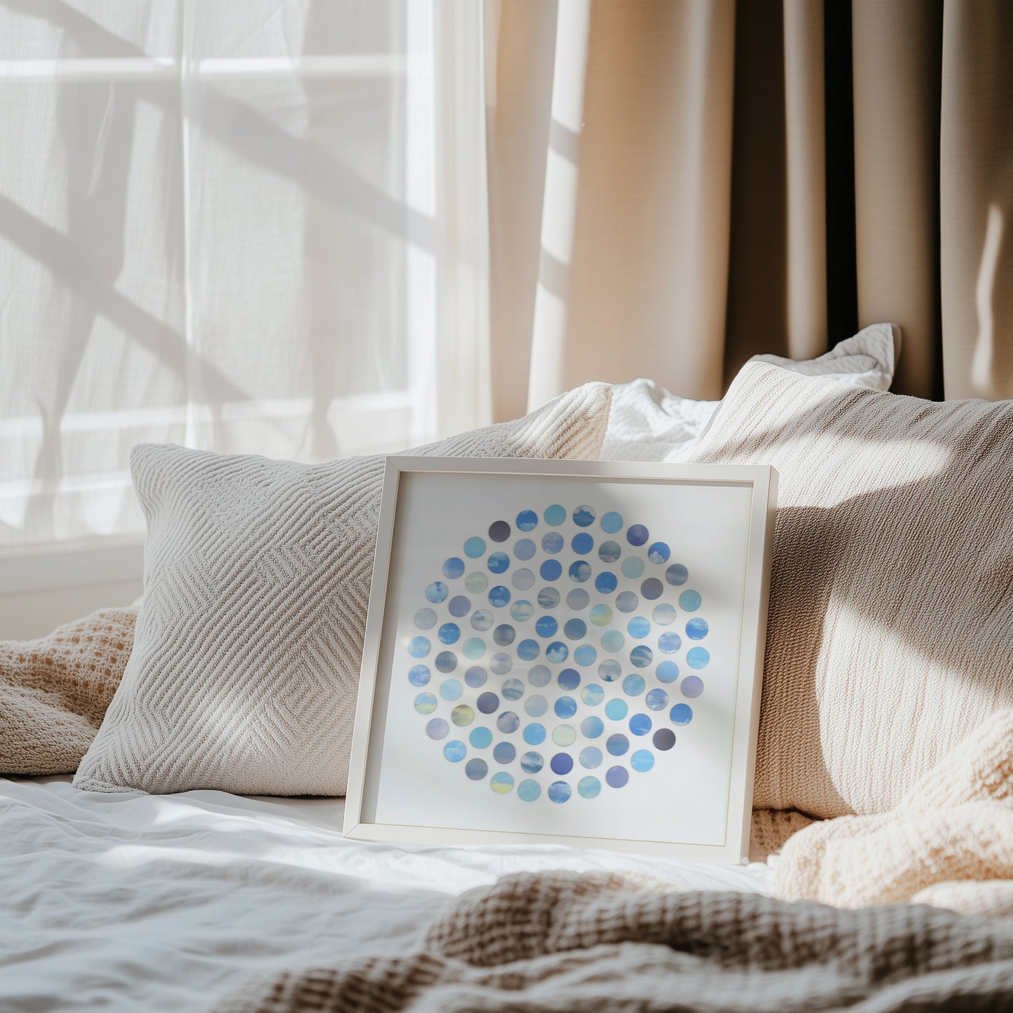 Sky Dots Circular Collage