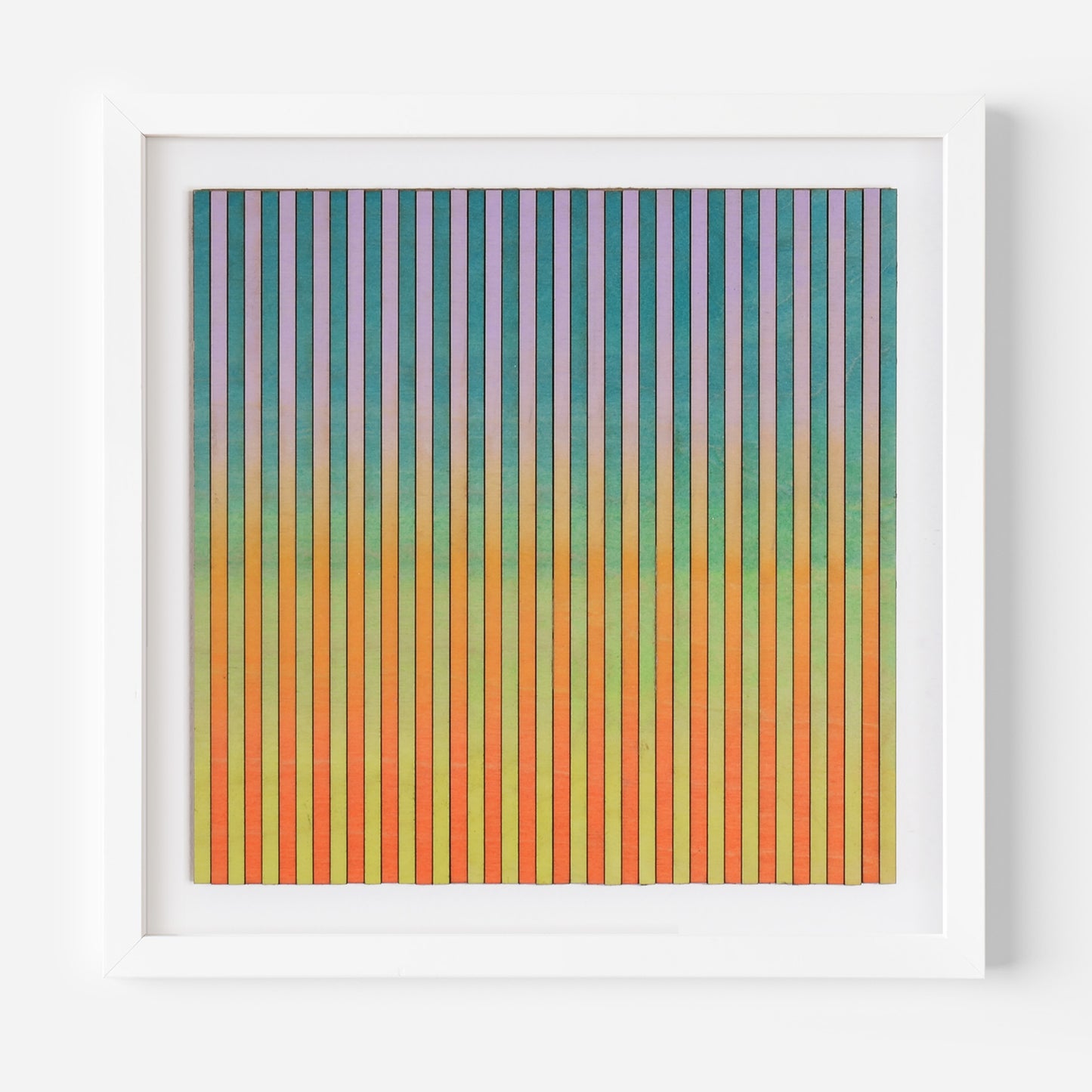 Narrow Stripe Colour Study Painting, Orange and Violet