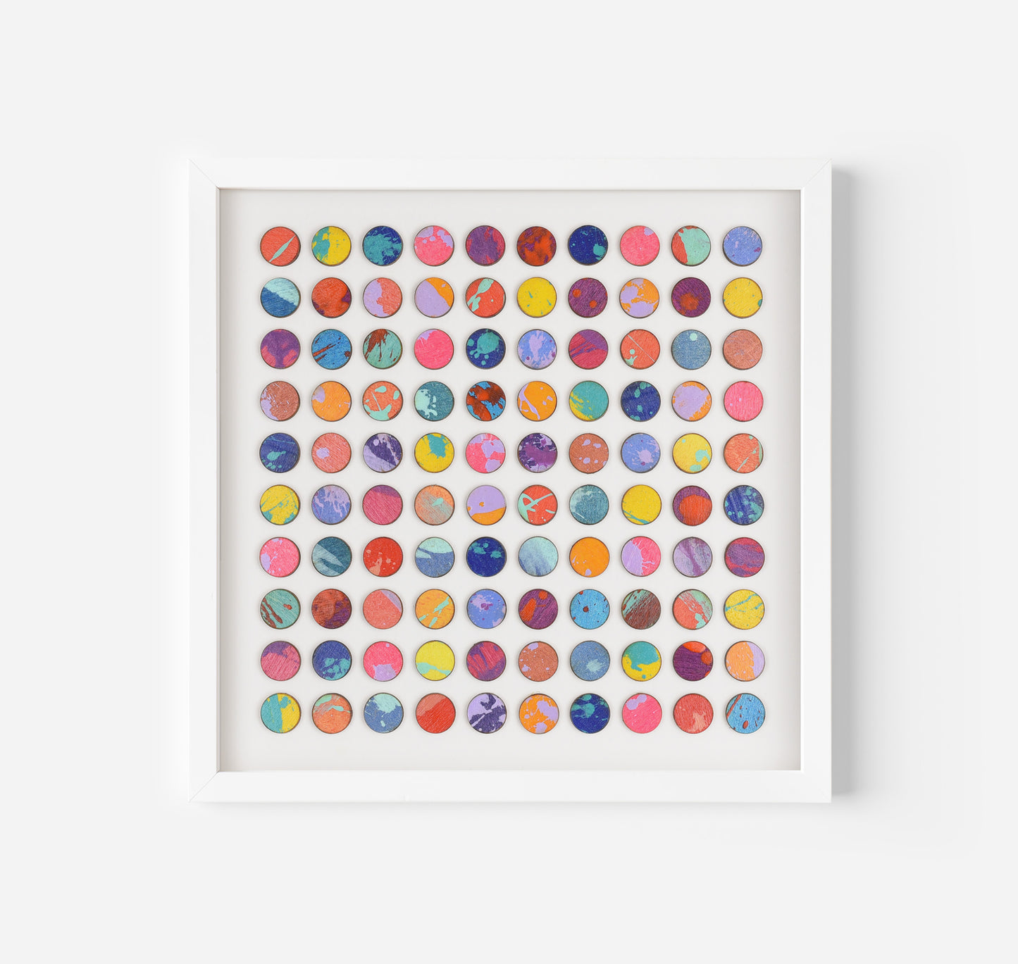 One Hundred Splash Dots Painting