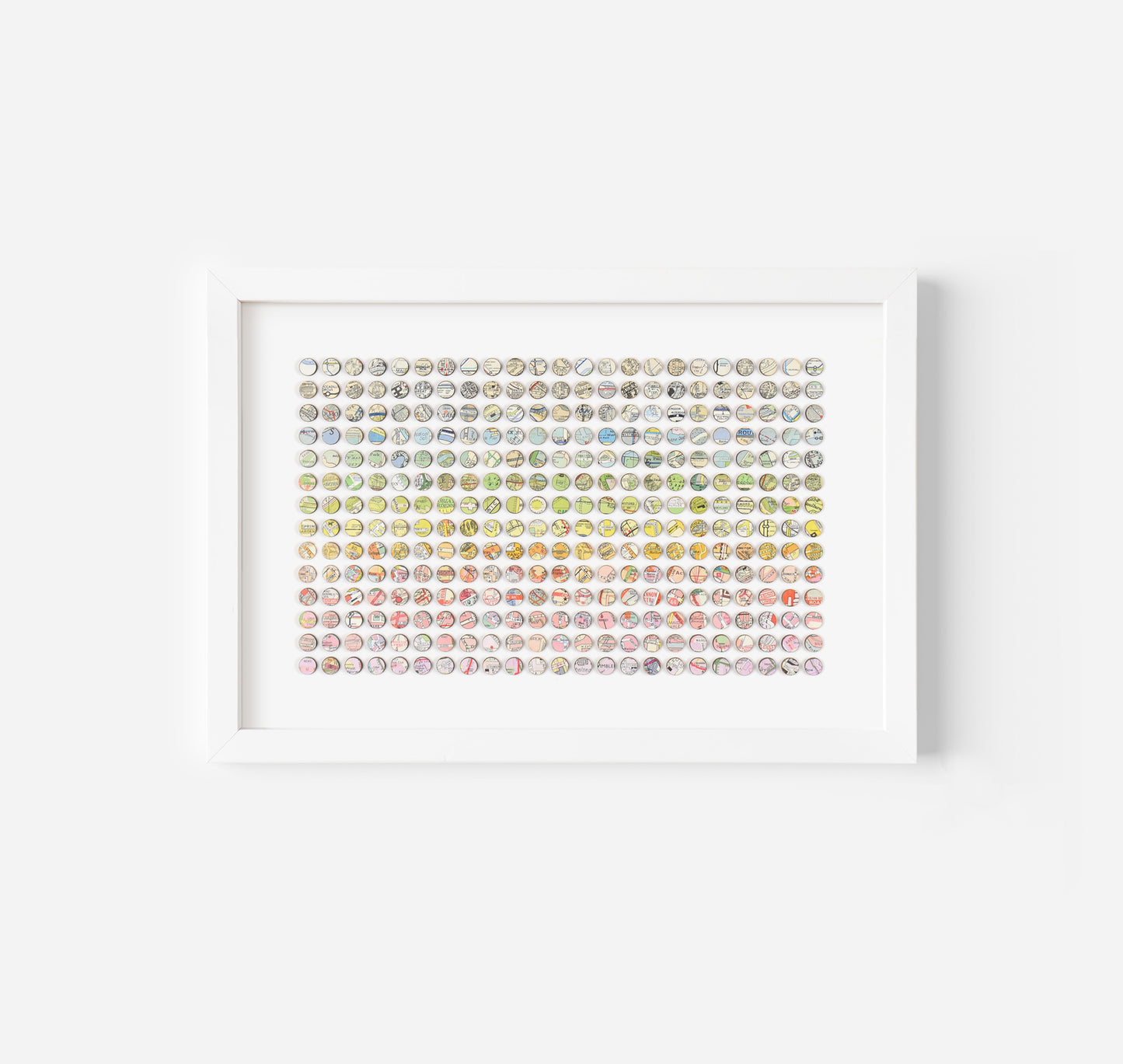 Three Hundred and Twenty Two London Map Dots Rainbow Collage