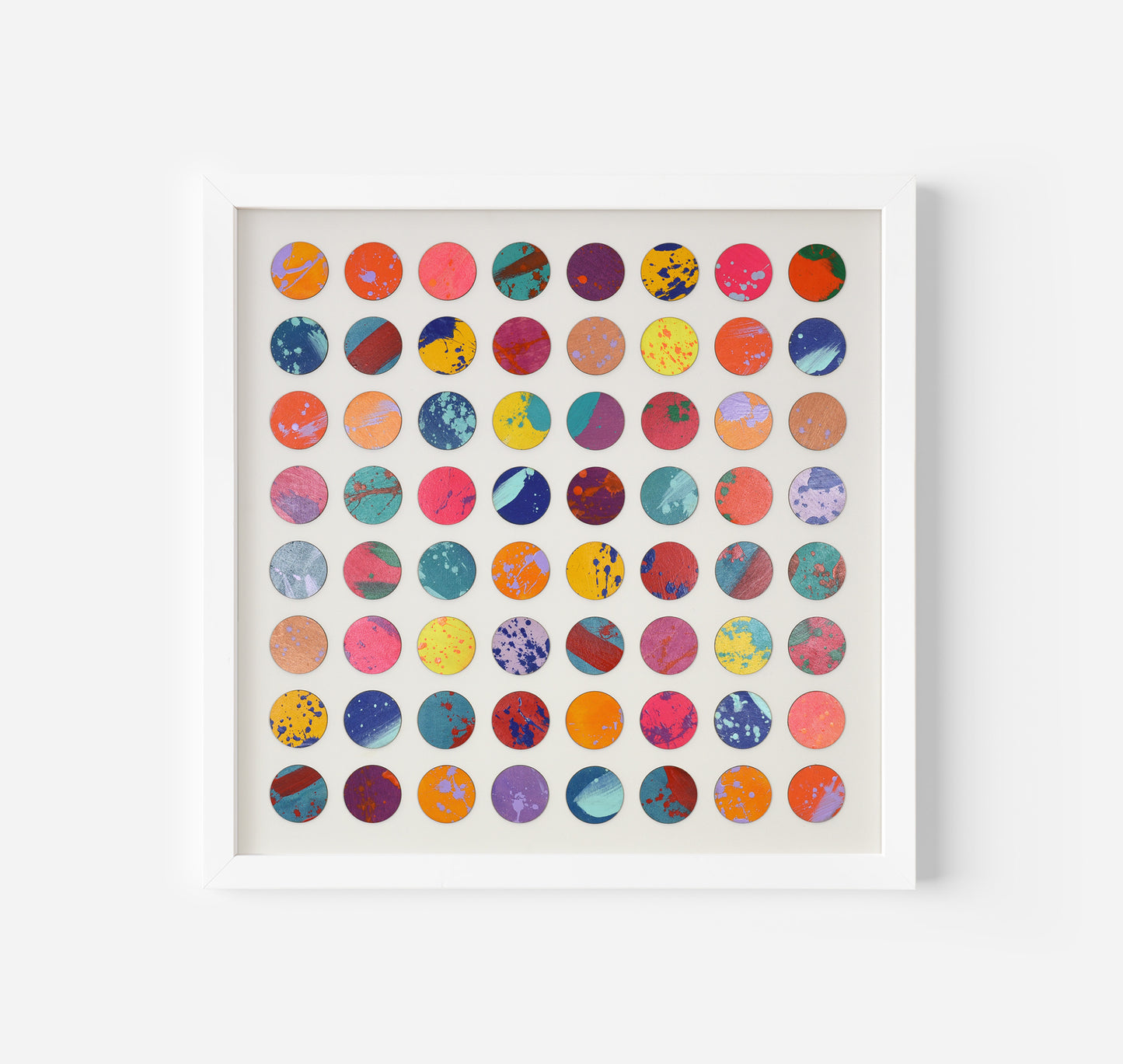 Sixty Four Splash Dots Painting