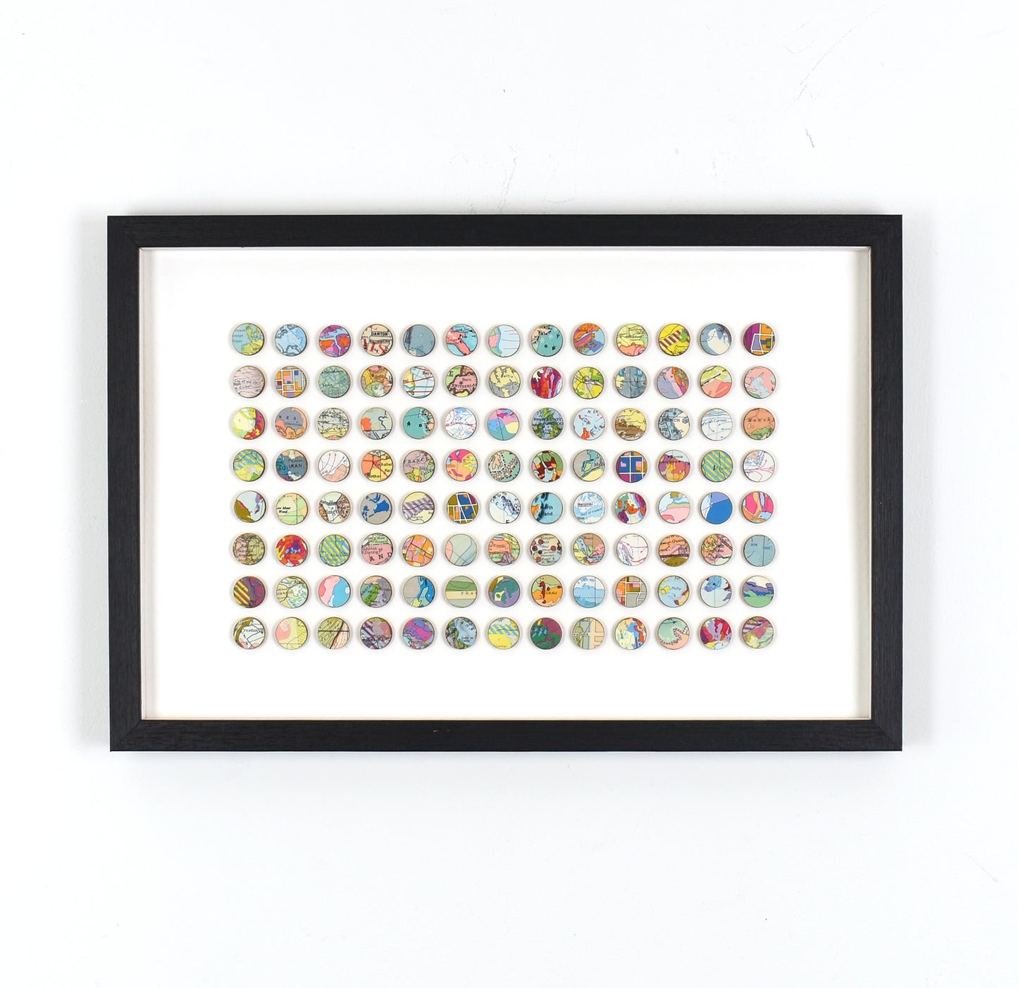 One Hundred and Four World Map Dots Collage