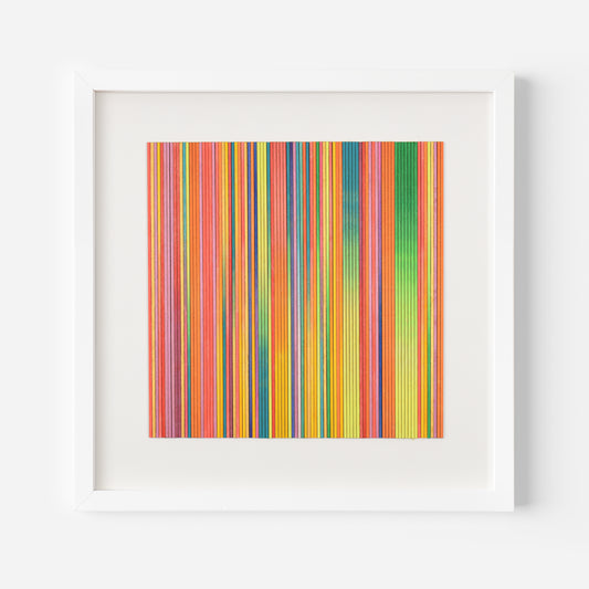 Irregular Narrow Stripe Colour Study Painting