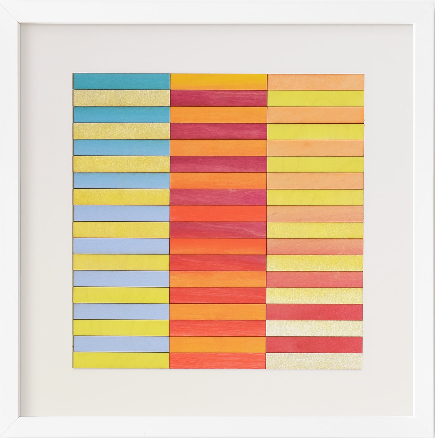 Orange and Blue Stripe Colour Study Painting